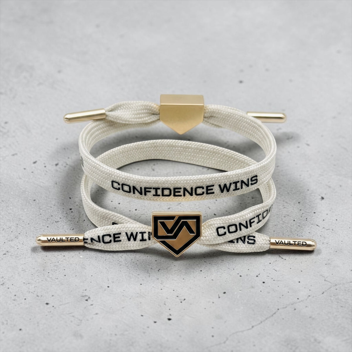 Confidence Wins Bracelet – Cream White | VAULTED Athlete