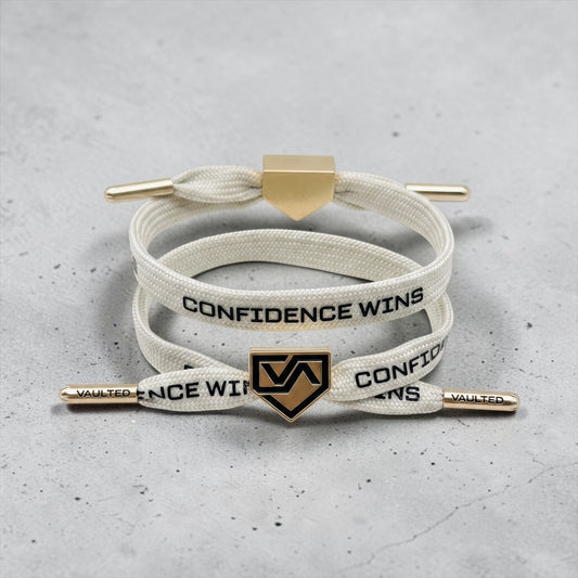 Confidence Wins Bracelet – Cream White | VAULTED Athlete