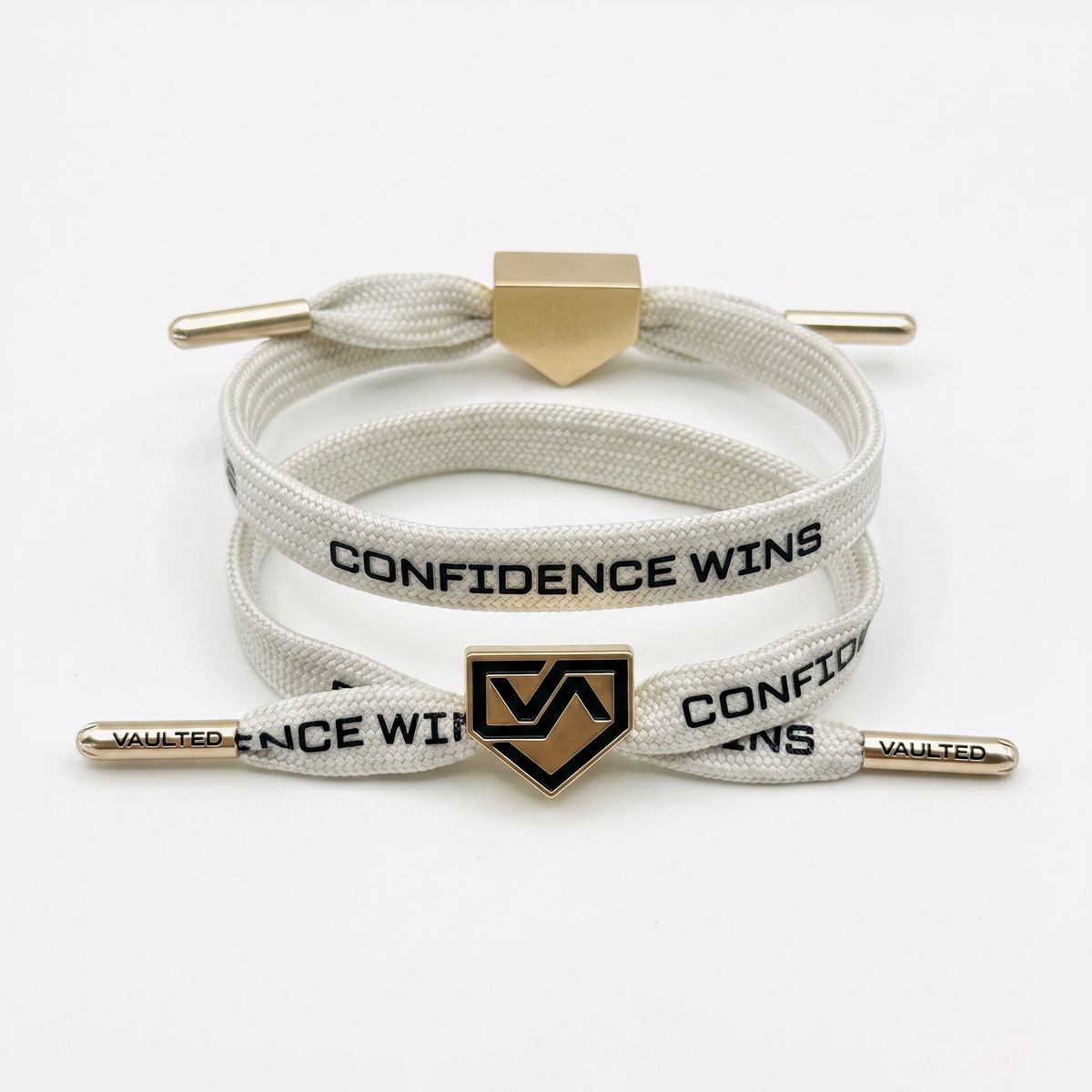 Confidence Wins Bracelet – Cream White | VAULTED Athlete