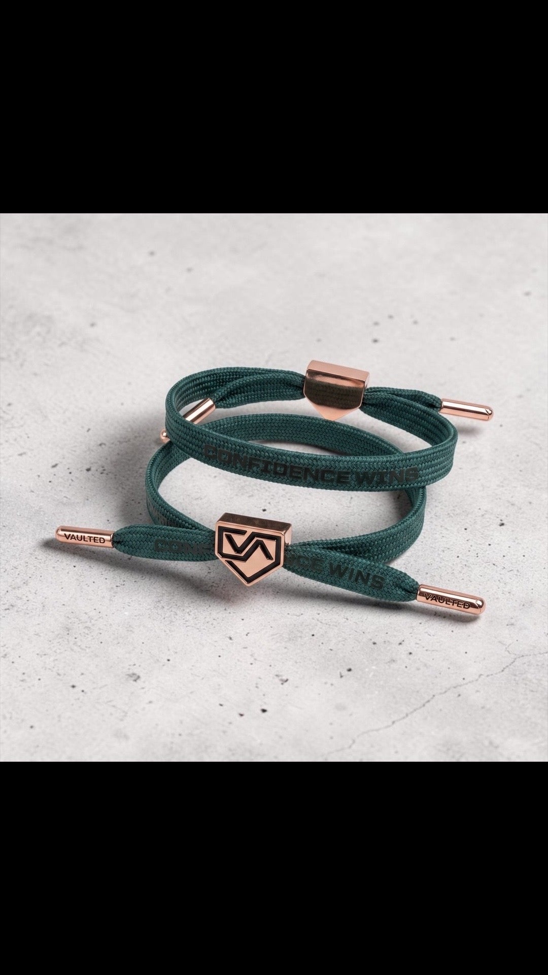 Confidence Wins Bracelet – Deep Teal | VAULTED Athlete