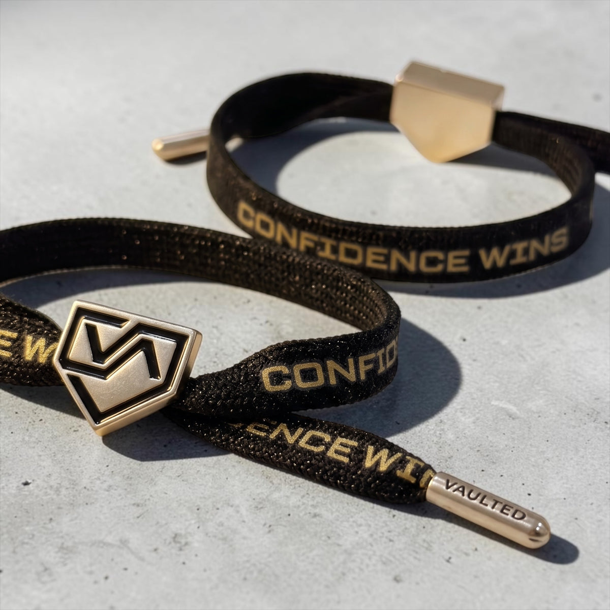 Eclipse Confidence Wins Wrap Bracelet – Black & Gold