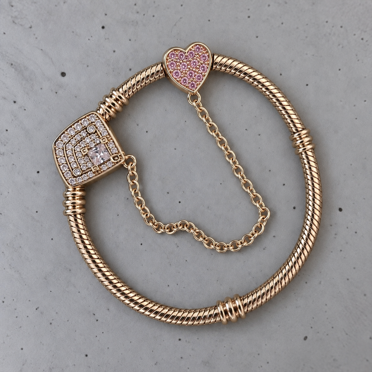 VAULTED Diamond Field 18K Gold-Plated Copper Clasp Bracelet 💕